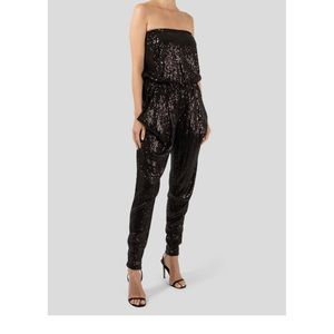 Michael Kors Black Sequin Jumpsuit